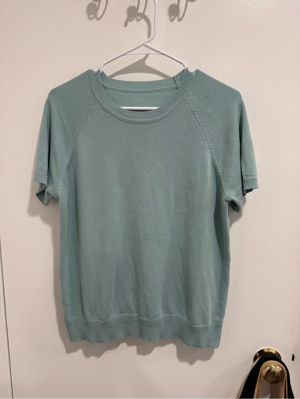 Mint Green Short Sleeve Knit Top